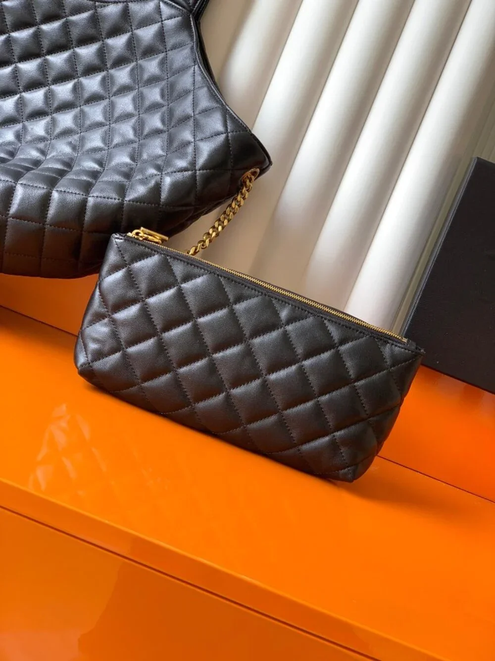 Saint Laurent Icare Maxi Shopping Bag in Quilted Lambskin